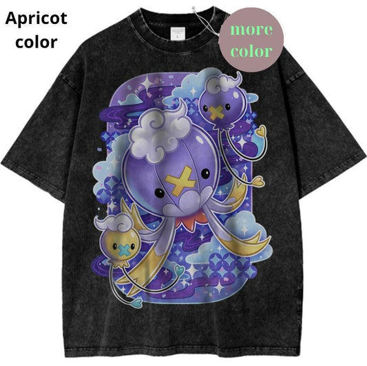 Drifloon T-Shirt, Drifblim, Pokemon Shirt, PKM Shirt, Anime TShirt, Vintage Tee, Streetwear Shortsleeve Printed Womenswear Top