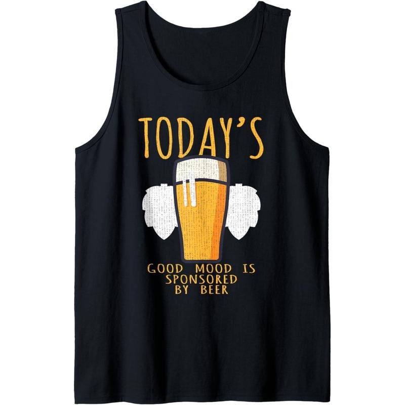 Drinking Party Today's Good Mood Is Sponsored By Beer Tank Top
