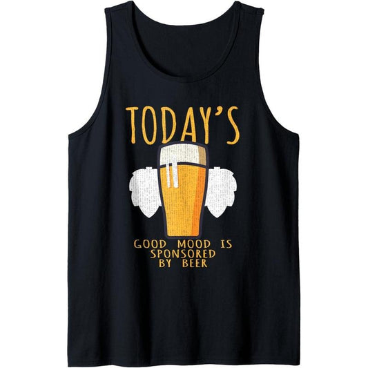 Drinking Party Today's Good Mood Is Sponsored By Beer Tank Top