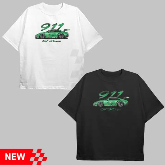 Drive in Style: Car-Themed Vintage Graphic Tees, Porsche 911 GT3 Tshirt, The World of GT3 Car Series Shirts, Unisex Sport Car Shirt Top Menswear