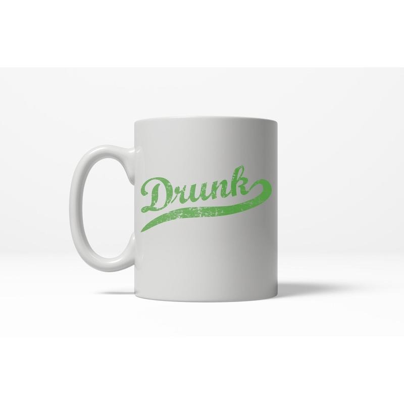 Drunk Athletic Swoosh Funny Coffee Addict Ceramic Drinking Mug  - 11oz Funny Coffee Mugs Ceramic Printed Drinkware Cup