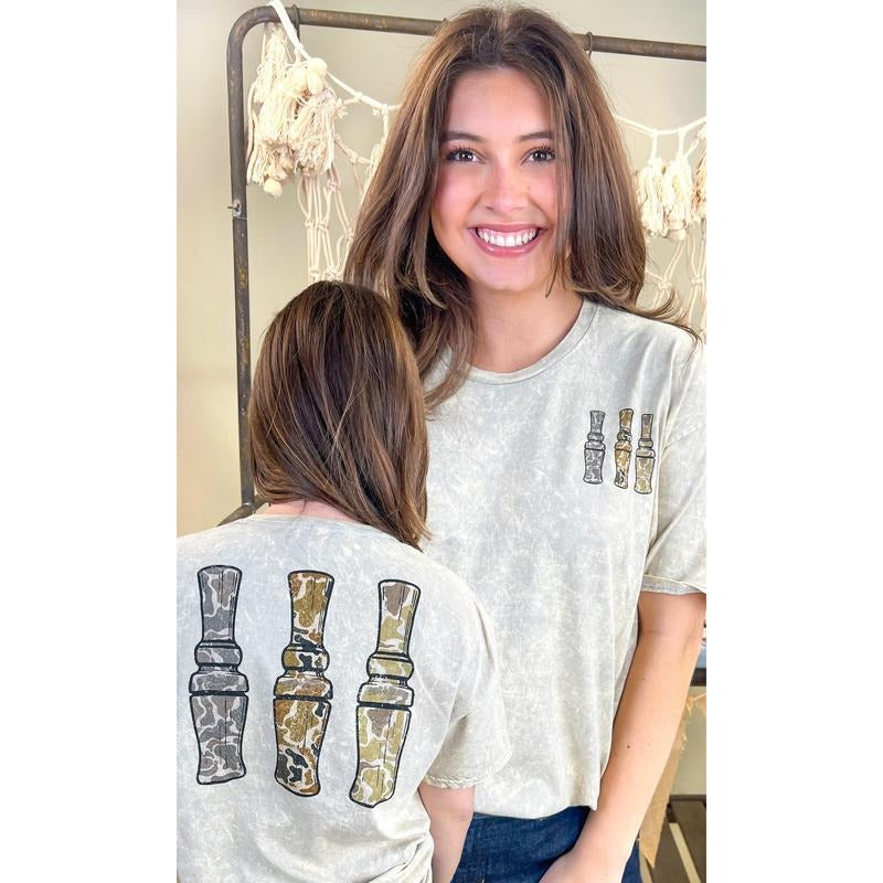Duck Calls Mineral Washed Graphic Shirt