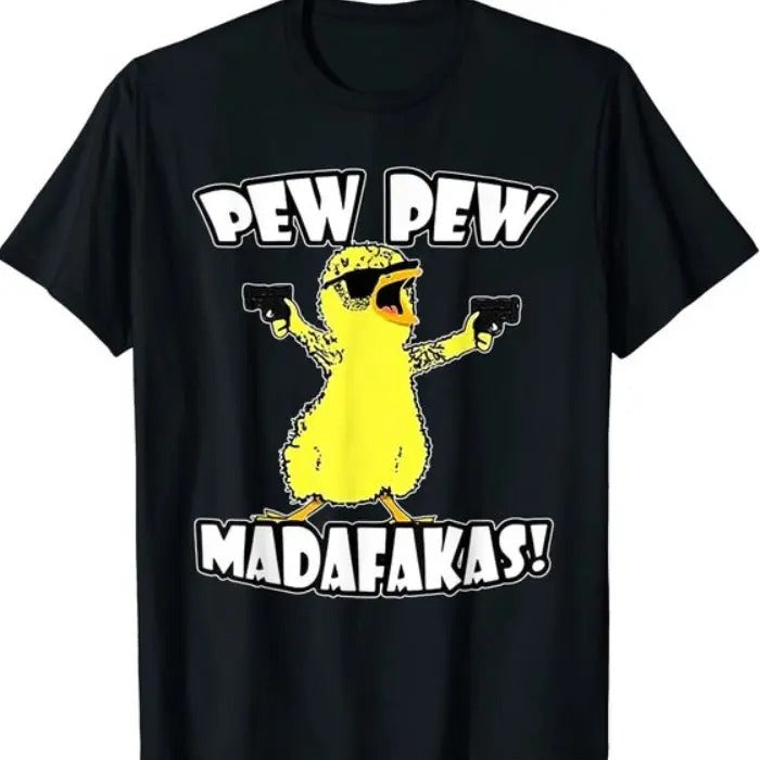 Duck Pewww Pewww Madafakas Funny Meme Vintage T-shirt