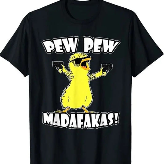 Duck Pewww Pewww Madafakas Funny Meme Vintage T-shirt