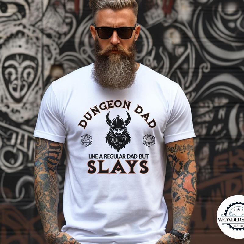 Dungeon DadtShirt, Viking Dad Gift, Gamers Dads, FatherS Day Gift, Table Top Tee, Gifts For Him, Unique Gift For Dad, Dungeon Dad Shirt