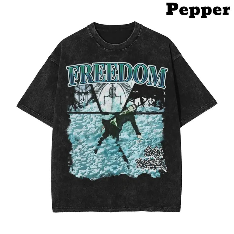 EREN YEAGER VINTAGE T-SHIRT, ATTACK ON TITAN SHirt, ATTACK ON TITAN Shirt, ATTACK ON TITAN Merch, Anime Shirt, Vintage Graphic Tee, Anime Graphic Tee, gift For fan Top Menswear