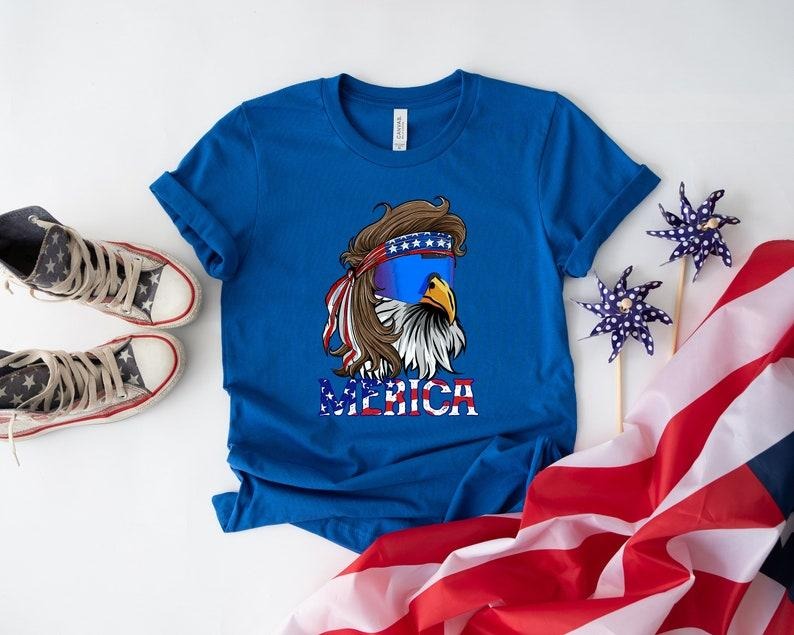 Eagle Merica Shirt, Merica Mullet Eagle Shirt, American Eagle, American Flag, 4th of July Shirt, Independence Day Tee, Shirt For 4th of July Hoodie, T-shirt and sweater