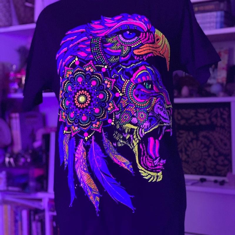 Eagle whit jaguar T-shirts Cotton