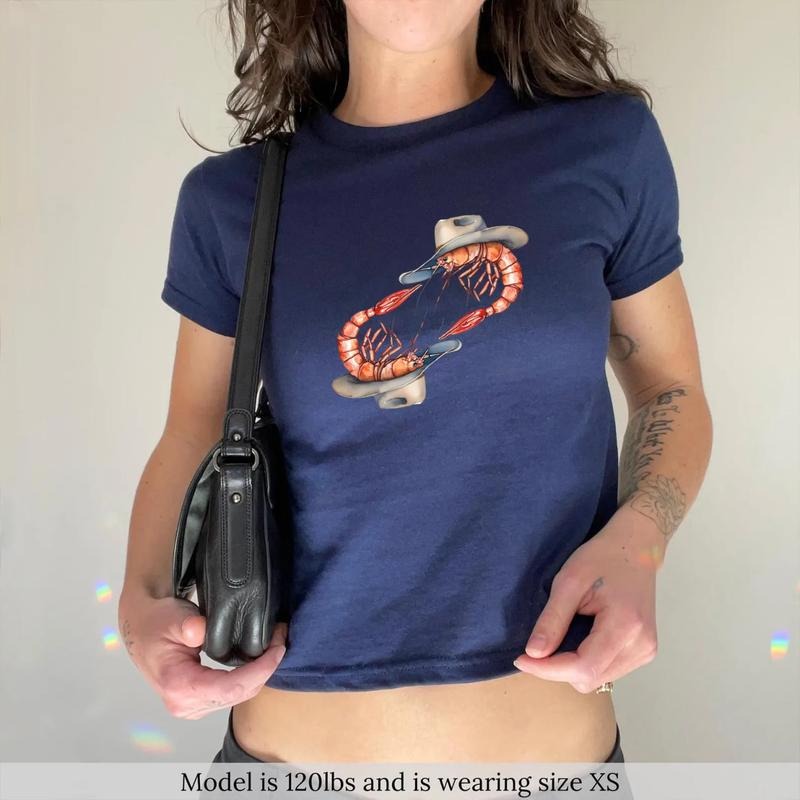 Easter Bunny Peeps BabCowboy Shrimp Baby Tee, Shrimp Sheriff Baby Tee, Cute Shrimp Tee Shirt, Shrimp Graphic Baby Tee, Aesthetic Baby Teenny Baby Tee,  Easter Rabbit Tee Shirt, Easter Matching Shirt