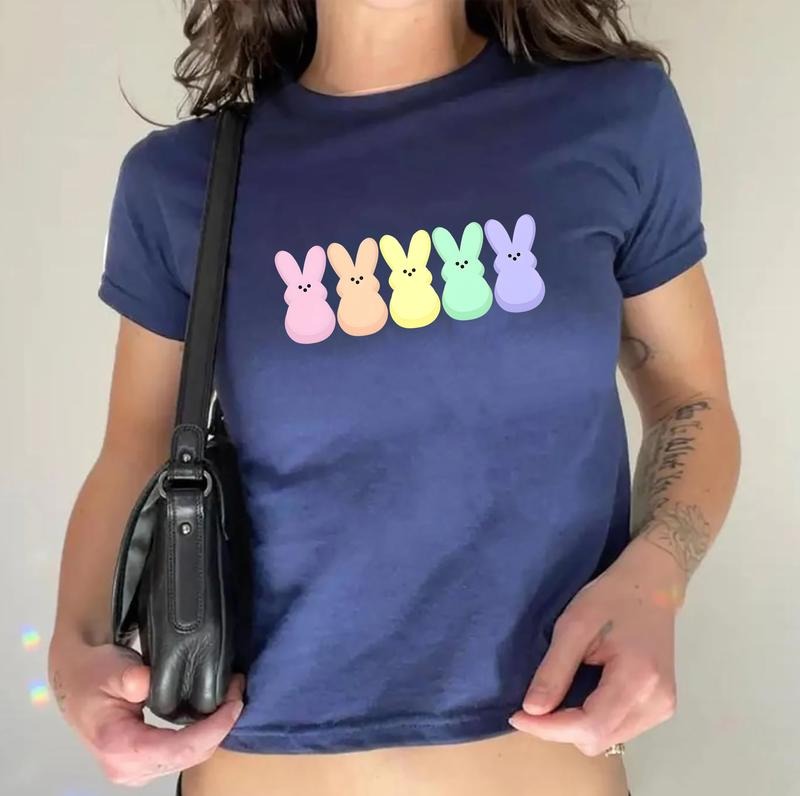 Easter Bunny Peeps Baby Tee, Cute Bunny Baby Tee,  Easter Rabbit Tee Shirt, Peeps Bunny Shirt, Easter Matching Shirt, Happy Easter Gift