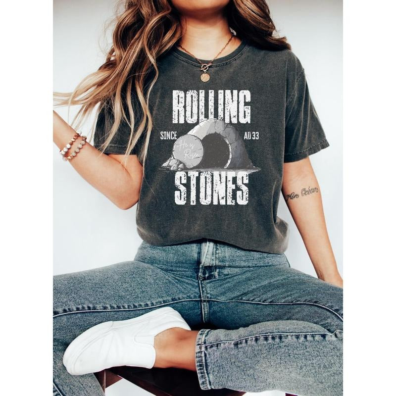 Easter Jesus Shirt, Rolling Stones Shirt, Christian Easter Shirt, Christian Shirt, He is Risen T Shirt, Bible Verse Shirt, Funny Easter Gift