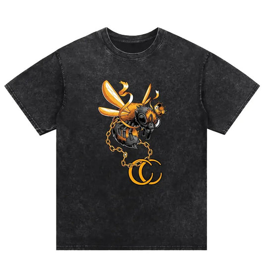 Edgy Bee - themed Graphic Tees in Multiple Hues for American Trend - seekers