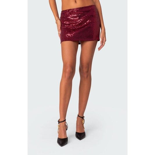 Edikted Women's Cosmo Sequin Mini Skirt - Multicolor