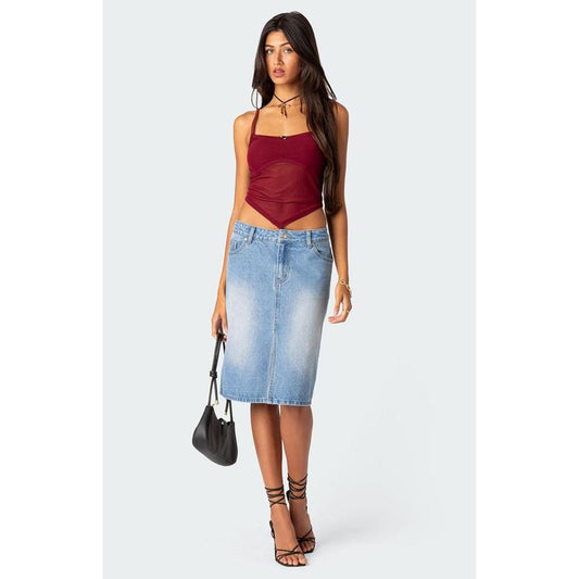 Edikted Women's Cressida Sheer Mesh Tank Top