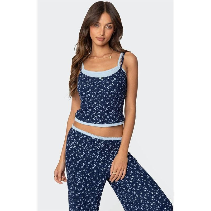 Edikted Women's Flowerbed Layered Tank Top