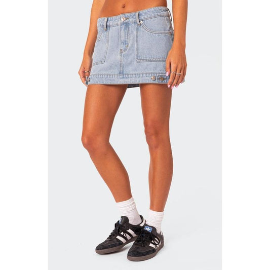 Edikted Women's Foxx Denim Mini Skirt - Multicolor