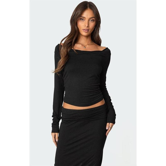 Edikted Women's Johanna Cowl Neck Top