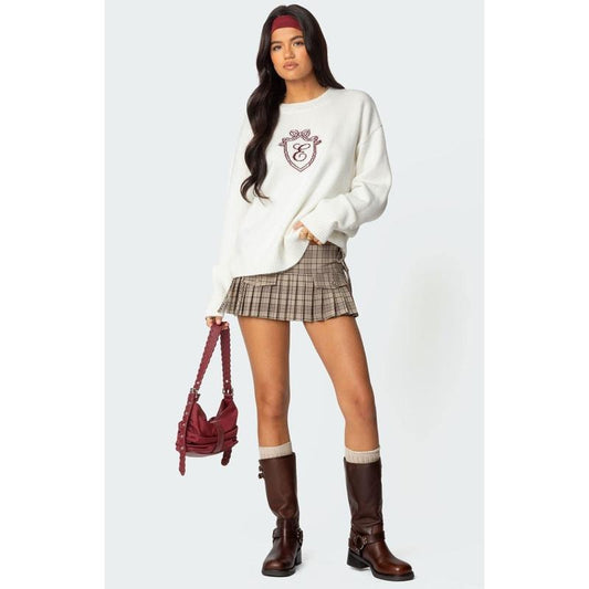Edikted Women's Peighton Plaid Pleated Mini Skort - Multicolor