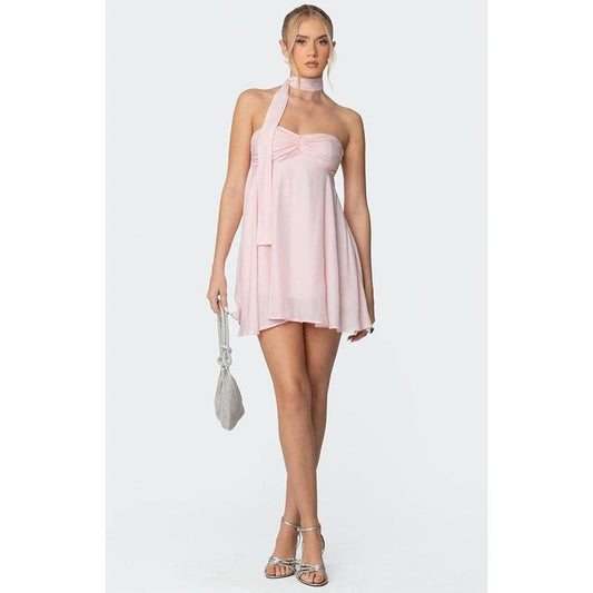 Edikted Women's Pheona Strapless Scarf Mini Dress