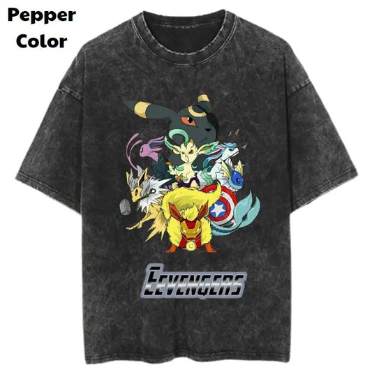 Eevee Vintage Tees, Eevengers T-Shirt, Pokemon Graphic Tees, Pokemon Shirt, Unisex Anime Shirt, Menswear Womenswear Streetwear