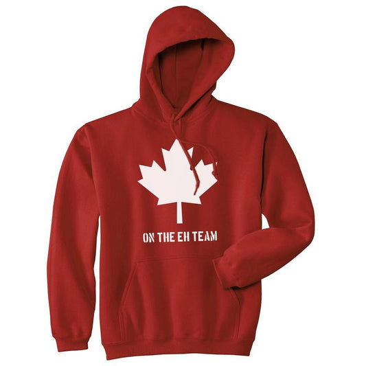Eh Team Canada Sweater Funny Canadian Shirts Novelty Graphic Hilarious Hoodie Funny Hoodies Funny Canada Pullover Novelty Sweatshirt Red