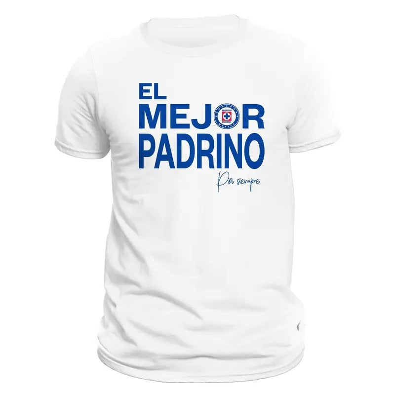 El Mejor Padrino Por Siempre Cruz Azul Men's T-Shirt Casual Classic Cotton Crewneck Menswear Soft Top Jacket