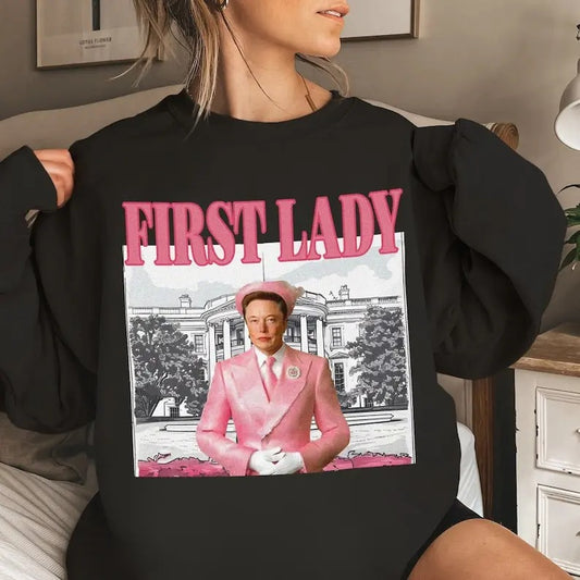 El0n Musk First Lady Shirt, Trummp First Lady Shirt, Funny Shirt Tops Womenswear