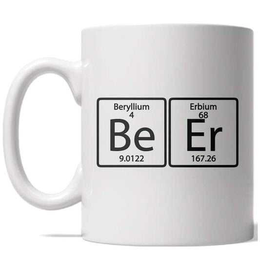 Element Of Beer Mug Funny Drinking Science Coffee Cup - 11oz Funny Coffee Mugs Ceramic Printed Drinkware Cup