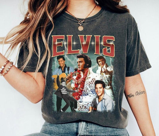 Elvis 90s Vintage Shirt, King Of Rock T-Shirt, Elvis Presley Tee, Music Rock And Roll Gift For Fan Lover