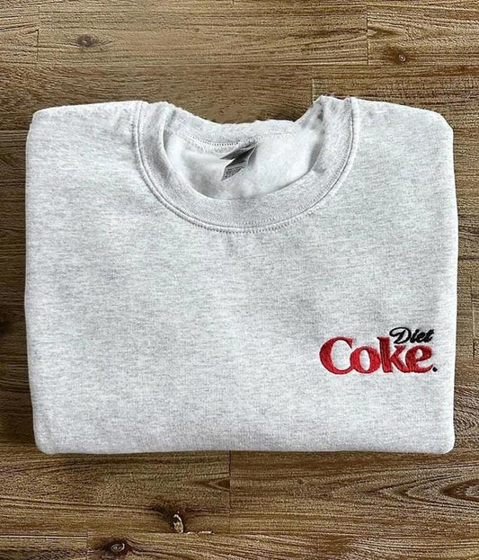 Embroidered Diet Coke Sweatshirt, Embroidered I Need A Diet Coke Tee Shirt, Funny Coke Sweater, Diet Coke Shirt, Diet Coke Lover Gift