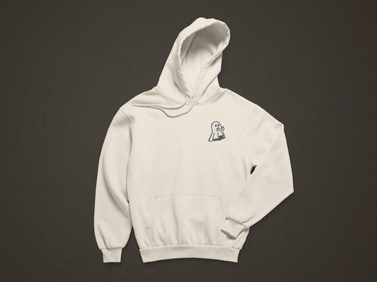 Embroidered Ghost Sweatshirt, Halloween Sweatshirt, Fall Sweatshirt for Women, Cute Everyday Comfy Womenswear, Ghost Shirt, Spooky Season Comfort Hoodie , Soft Fleece Cotton Pullover Sweaters heavyweight hoodie