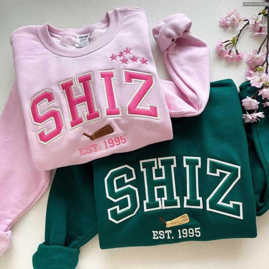 Embroidered Shiz Sweatshirt, Hoodie, Tee, Wicked Movie Wizard Shiz University Shirt, Best Wickeds Movie Lover Gif , Global Trending Outfits