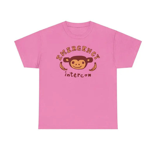 Emergen3cy Intercom Monkey Logo Unisex Heavy Cotton Tee Shirt, Casual Wear, Animal Lover Gift, Funny T-Shirt, Gift For Women and Man, Top Womenswear