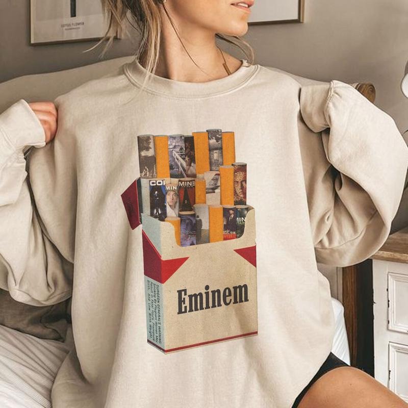 Eminem Rapper Vintage T-shirt, Music Album Graphic Tee, Cigar Lovers Short-Sleeve Unisex T-Shirt, Album Eminem Ver Cigar, Gift for Men and Women