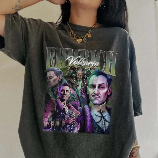 Emmrich Volkarin Dragon Age Comfort Colors Unisex Tshirt For Men- For Women, Y2K 90s Retro Game Tee, Perfect Shirt for Game Lover, Fit Soft Womenswear