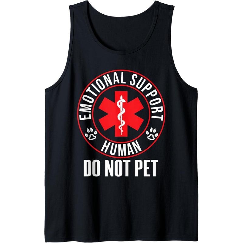 Emotional Support Human Do Not Pet - Service Dog Love Humor Tank Top