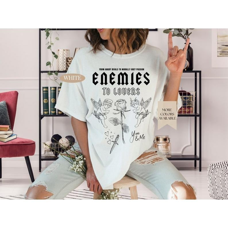 Enemies To Lovers Shirt, Dark Romance Morally Grey TShirt, Spicy Romance Merch, Book Trope Readers Gift, Bookish Era Smut Romance Tee