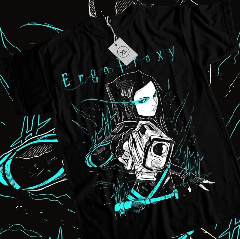 Ergo Proxy T-Shirt Re Mayer Anime Manga Girl Kawaii Funny Gift Shirt All Size Japanese Anime, Birthday Gift