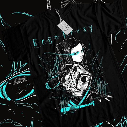 Ergo Proxy T-Shirt Re Mayer Anime Manga Girl Kawaii Funny Gift Shirt All Size Japanese Anime, Birthday Gift