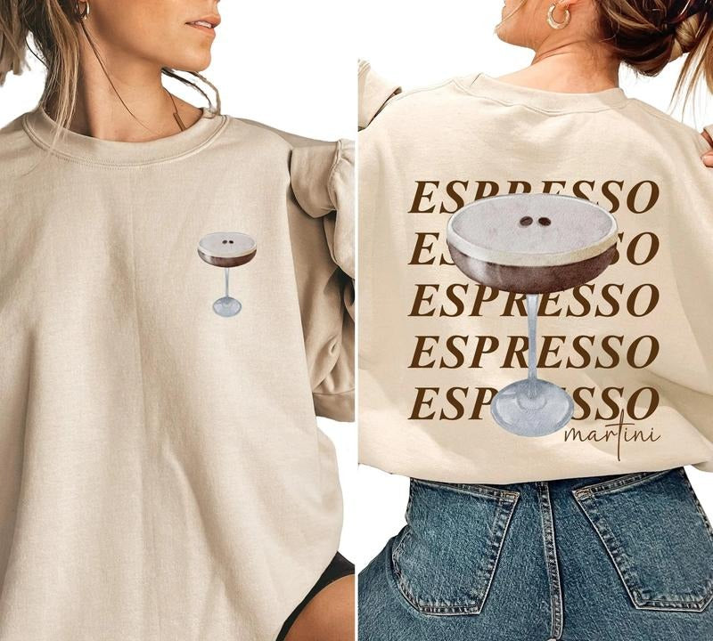 Espresso Martini Shirt Retro Cocktail crewneck