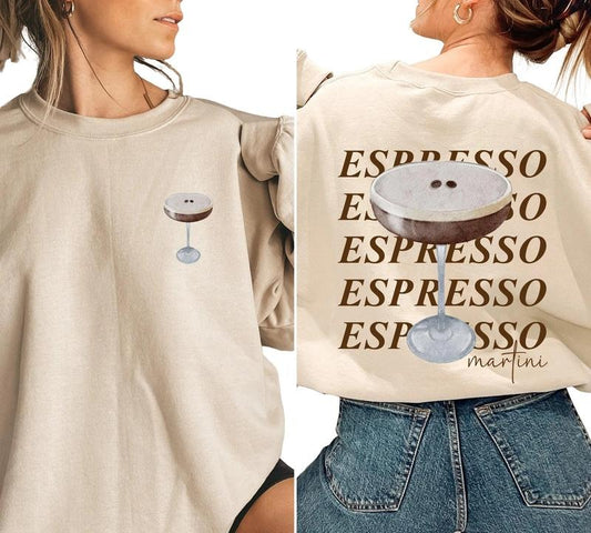 Espresso Martini Shirt Retro Cocktail crewneck