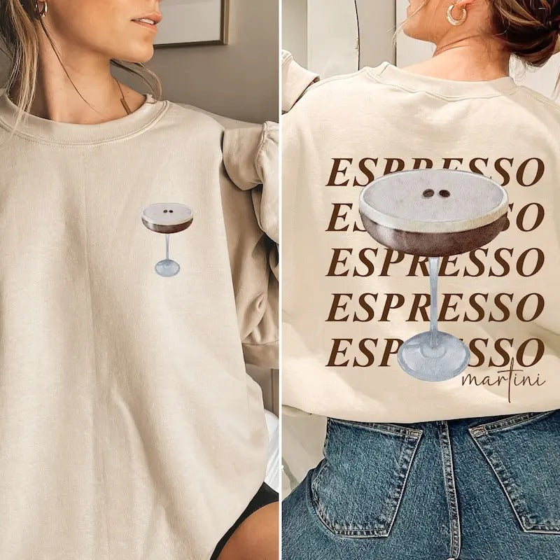 Espresso Martini Sweatshirt Retro Cocktail crewneck Espresso Martini Club Shirt Signature Cocktail Sweatshirt Espresso Social Club Pullover