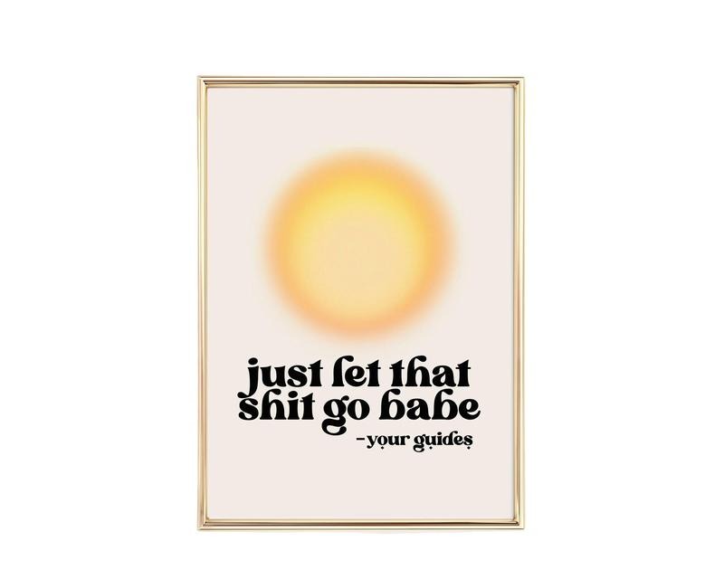 Etro Wall Art, Let That Shit Go Print, Funny Bathroom Sign, Trendy Decor, Gradient Art Decor, Poster Prints No Frame, Home Decoration, Modern Wall Art, Gifts For Birthday