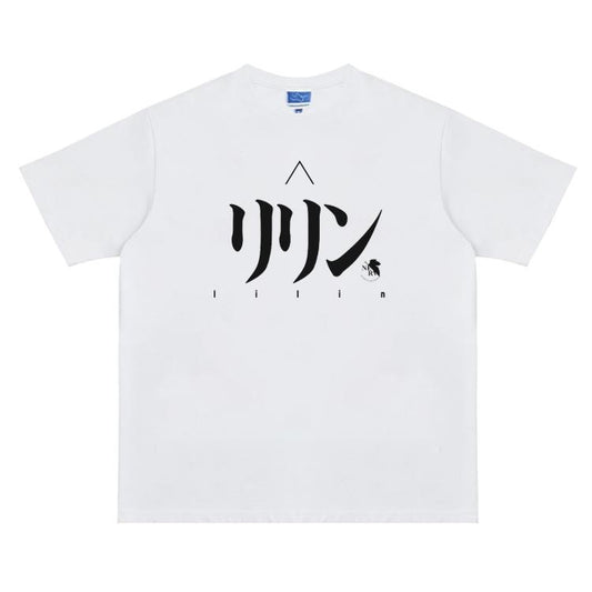 Eva "Logo Emblem" Vintage Oversized Tee Anime T-shirt 100% Cotton Original Design Men's Top Streetwear Casual Menswear Tshirt