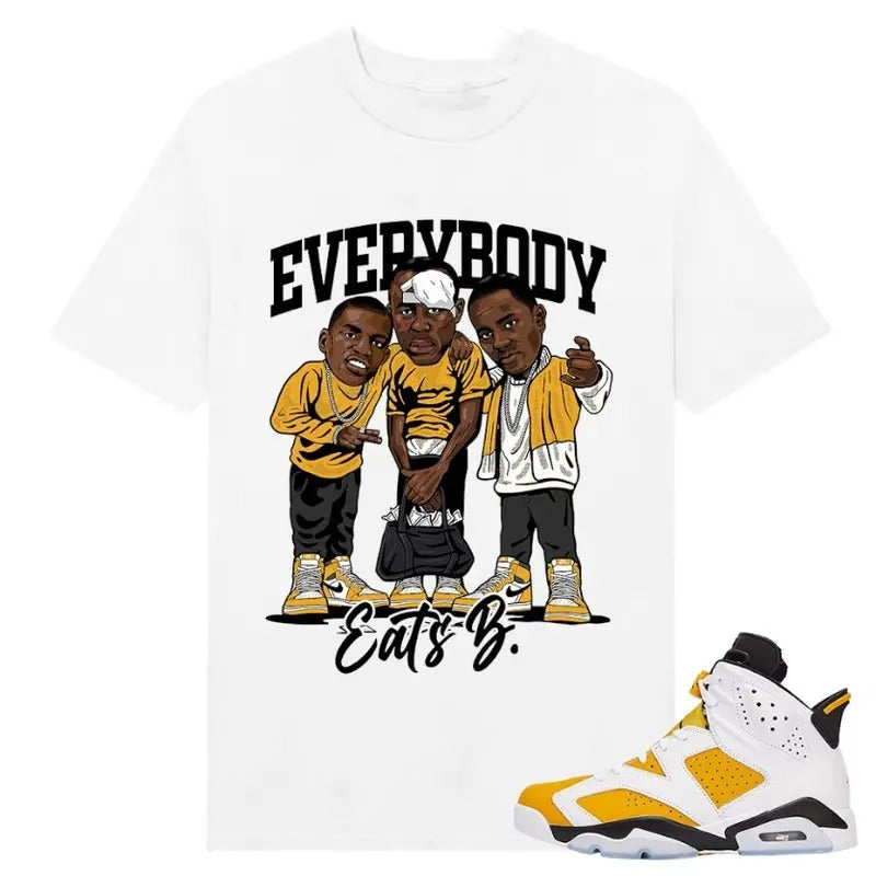 Everybody Eats B Tshirt, Shirt match Sneaker Classic Cotton