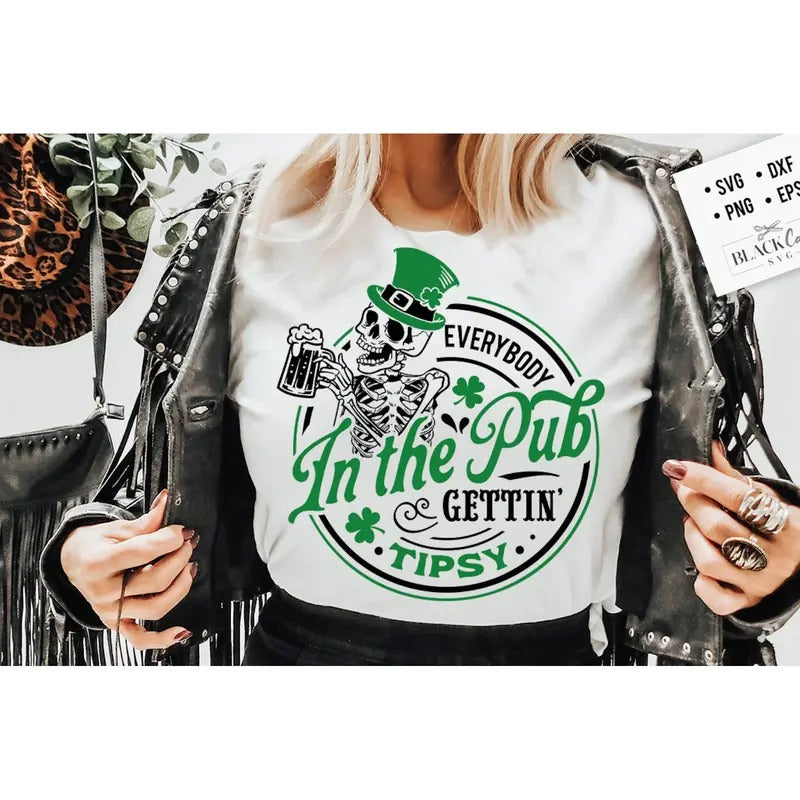 Everybody In The Pub Graphic Top