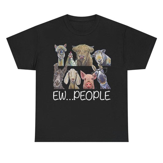 "Ew People" Funny Animals Graphic Unisex T-shirt
