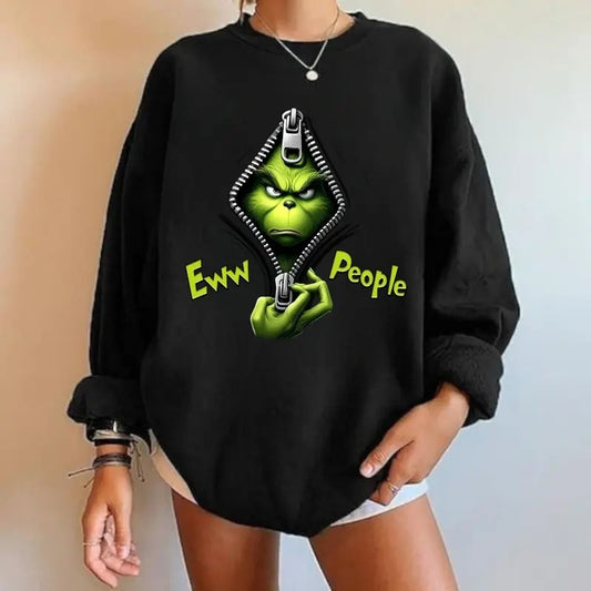 Ew People Christmas Movie The Grin Sweatshirt, Trendy Grin Christmas Season Unisex Classic T-Shirts in All Sizes All Colors for Women for Men