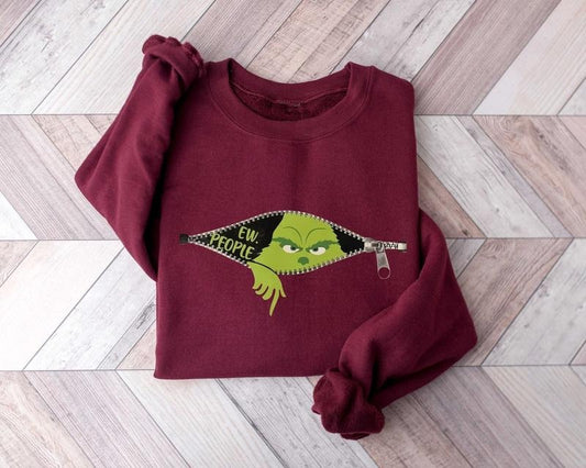 Ew People Shirt, Grinch Sweatshirt, Grinchmas Sweatshirt, Christmas Grinch Shirt, Christmas Funny Grinch Sweatshirt, Grinch Hoodie Classic Cotton Classic Cotton