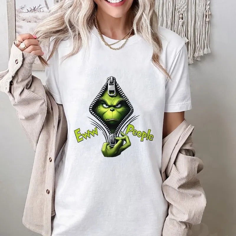 Ew People Shirt, Grnnch Movies Shirt, Vintage Christmas Tshirt